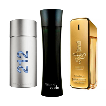ZESTAW: 212 MEN NYC, PACO RABANNE ONE MILLION, ARMANI CODE HOMME